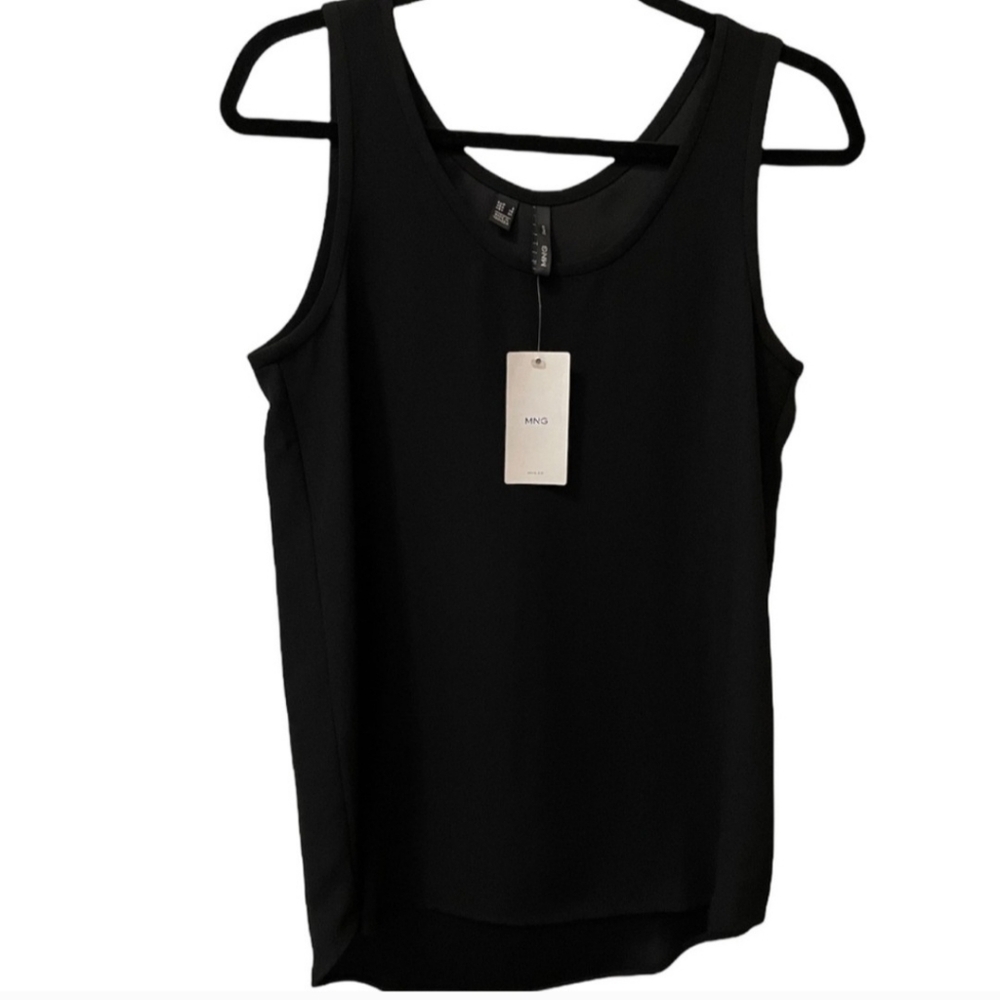 Mango MNG Suit Black Blouse Top Size XS NWT